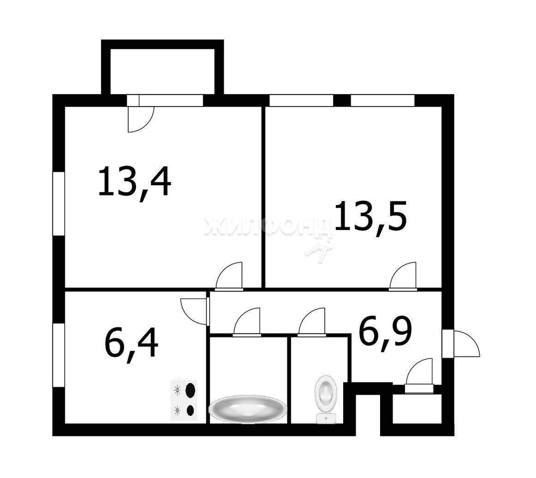 квартира г Новосибирск р-н Кировский ул Бетонная 31а Площадь Маркса фото 13