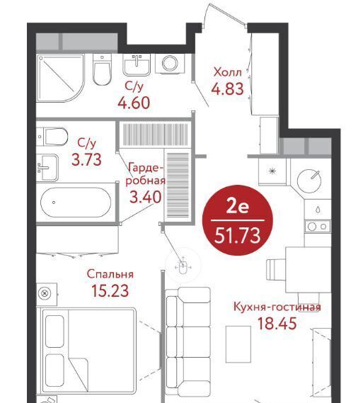 квартира г Москва метро Ольховая ул 1-я Ватутинская 12к/2 фото 36