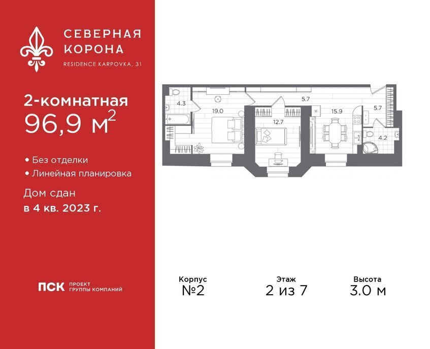 квартира г Санкт-Петербург метро Петроградская наб Реки Карповки 31 фото 1