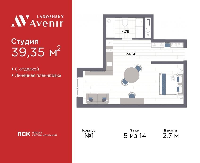 квартира г Санкт-Петербург метро Ладожская ул Магнитогорская 51а фото 1