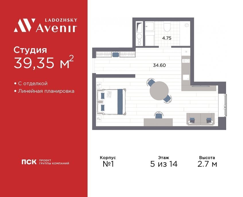 квартира г Санкт-Петербург метро Ладожская ул Магнитогорская 51а фото 1