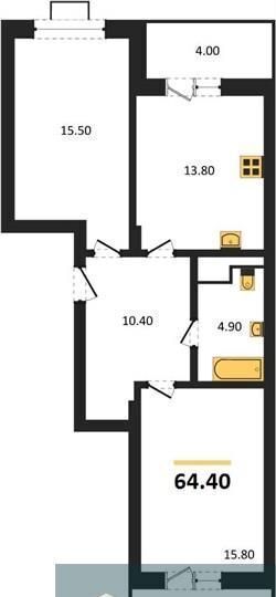 квартира г Воронеж р-н Железнодорожный ул Остужева 52/5 ЖК «Ключи CLUB» фото 1