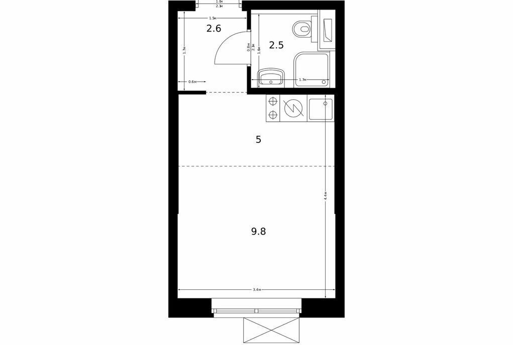 квартира г Москва метро Коммунарка метро Саларьево ТиНАО улица Трёхполье, 6к 1 фото 1