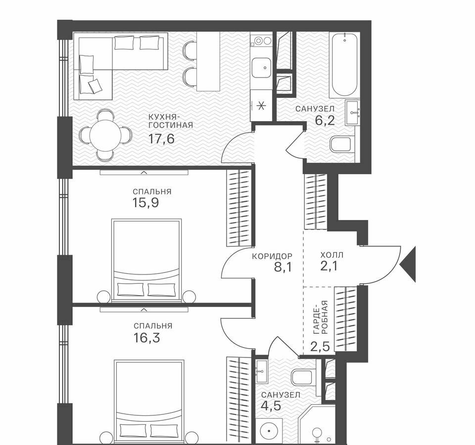 квартира г Москва метро Крылатское ул Крылатская 33 корп. 1 фото 1