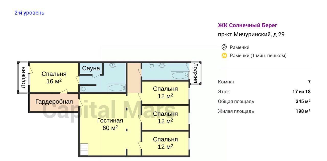 квартира г Москва метро Раменки пр-кт Мичуринский 29 фото 3