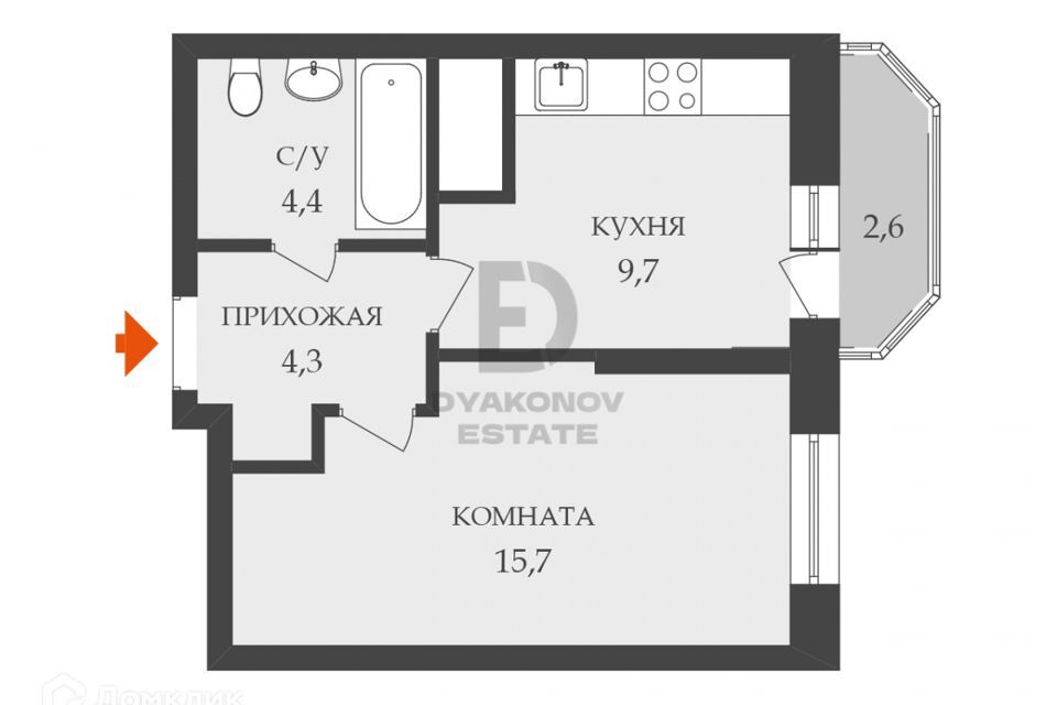 квартира г Санкт-Петербург п Парголово ул Валерия Гаврилина Выборгский, 15 ст 1 фото 2