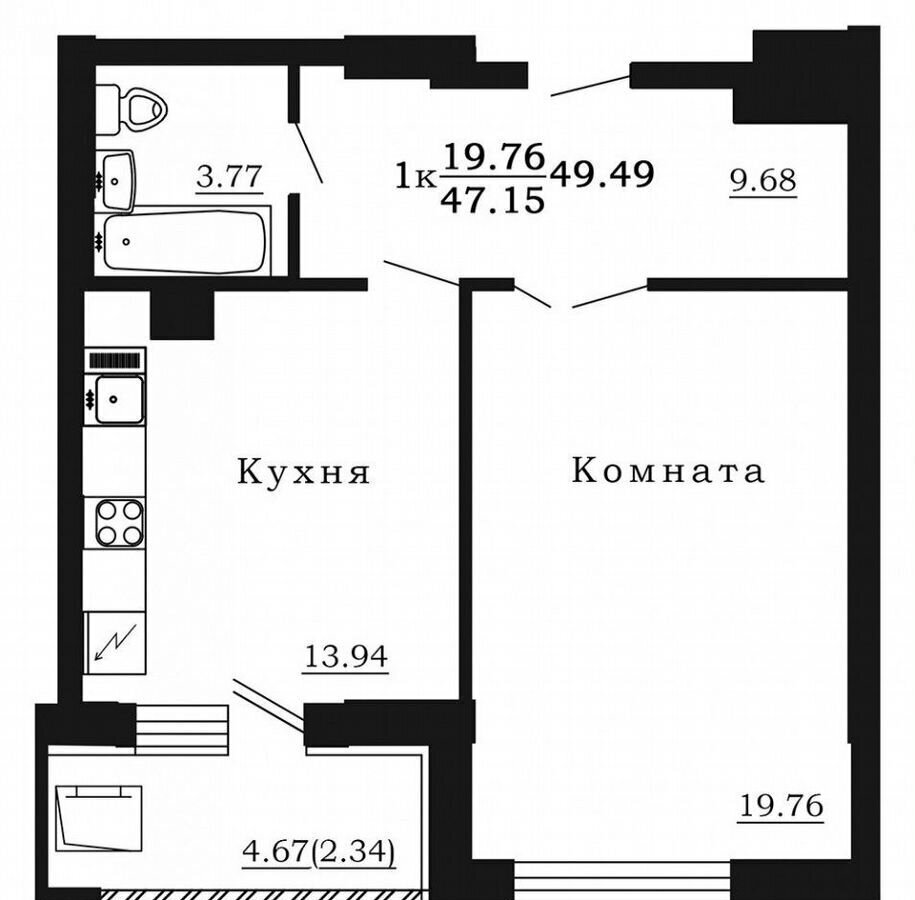 квартира г Самара Алабинская ул Маяковского 44 фото 2