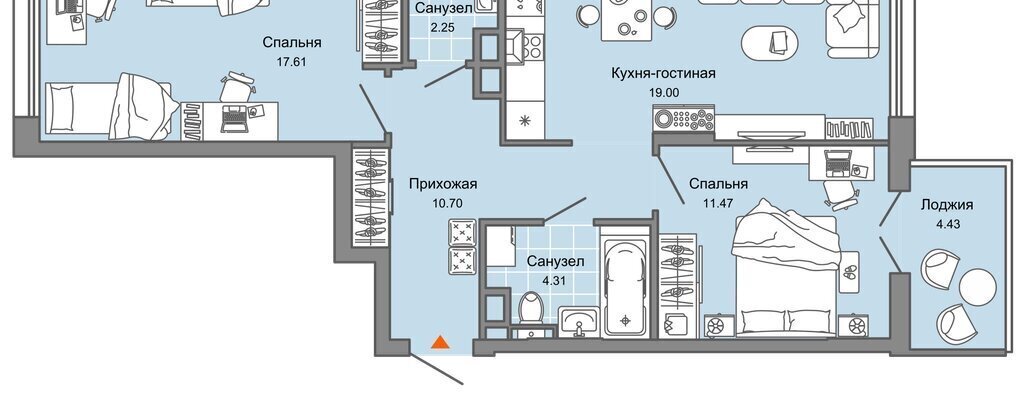 квартира г Екатеринбург п Широкая Речка ЖК «Лес» Площадь 1905 Года фото 1