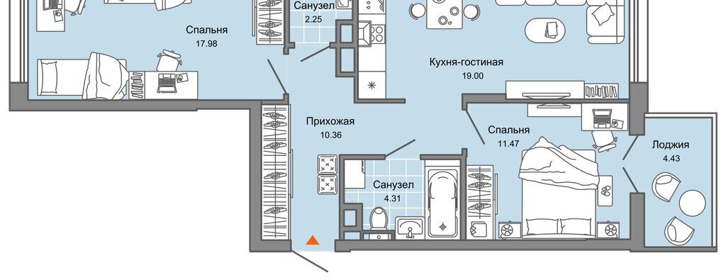 квартира г Екатеринбург п Широкая Речка ЖК «Лес» Площадь 1905 Года фото 1