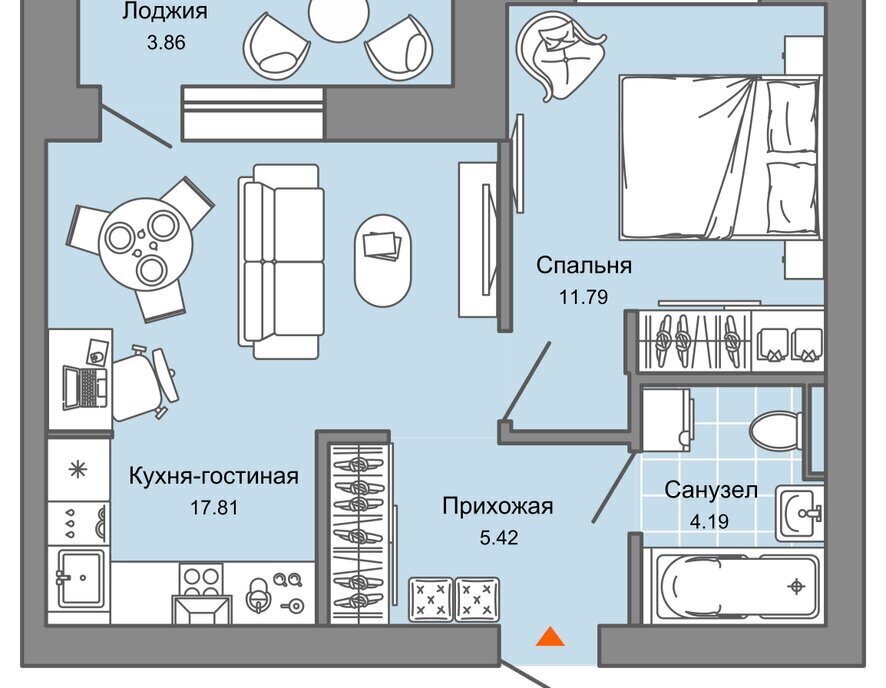 квартира г Екатеринбург п Широкая Речка Академический ЖК «Лес» Площадь 1905 Года фото 1