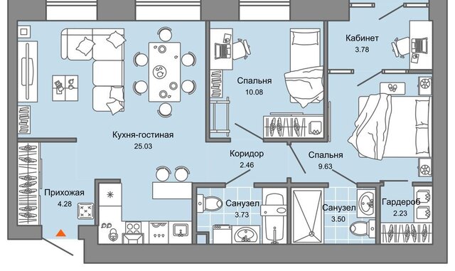 п Широкая Речка ЖК «Лес» Площадь 1905 Года фото