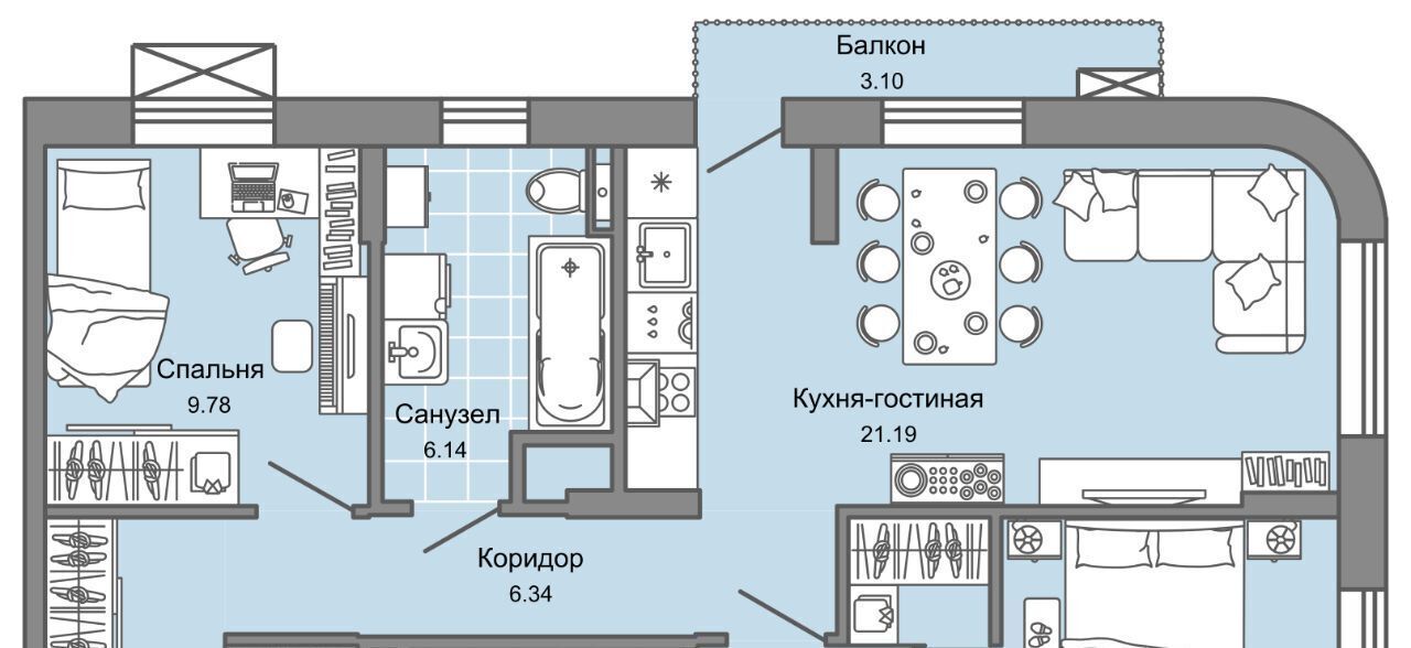 квартира г Екатеринбург п Широкая Речка Чкаловская ЖК «Лес» фото 1