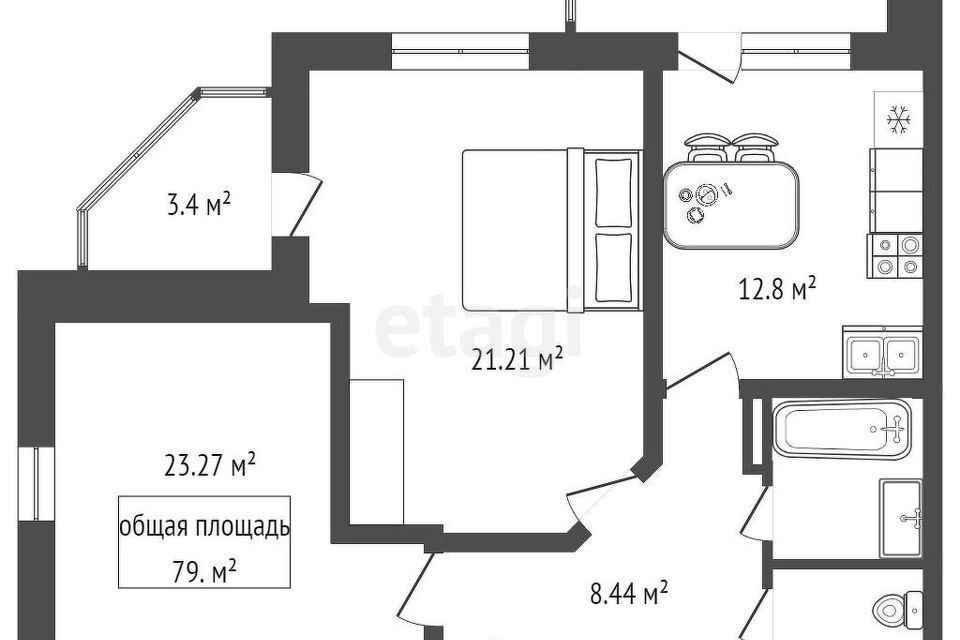 квартира г Новосибирск р-н Калининский ул Тюленина 28 Новосибирск городской округ фото 10