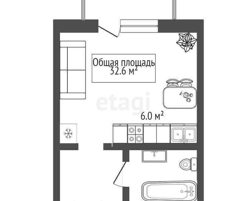 квартира г Новосибирск р-н Октябрьский Татьяны Снежиной, 45/5, Новосибирск городской округ фото 7