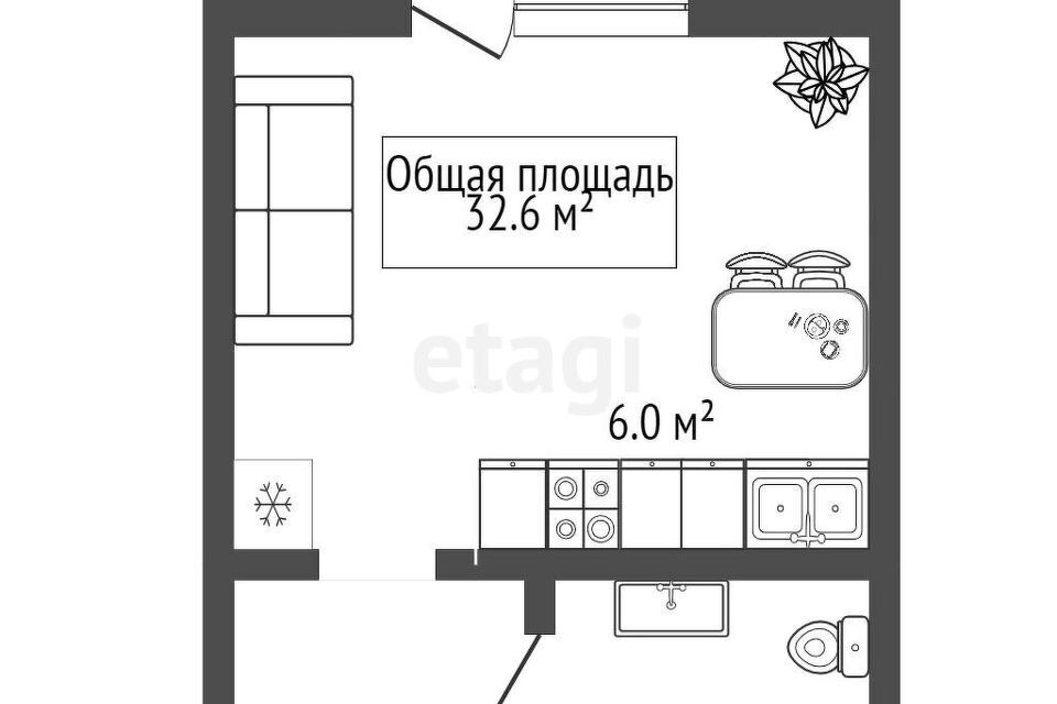 квартира г Новосибирск р-н Октябрьский Татьяны Снежиной, 45/5, Новосибирск городской округ фото 8