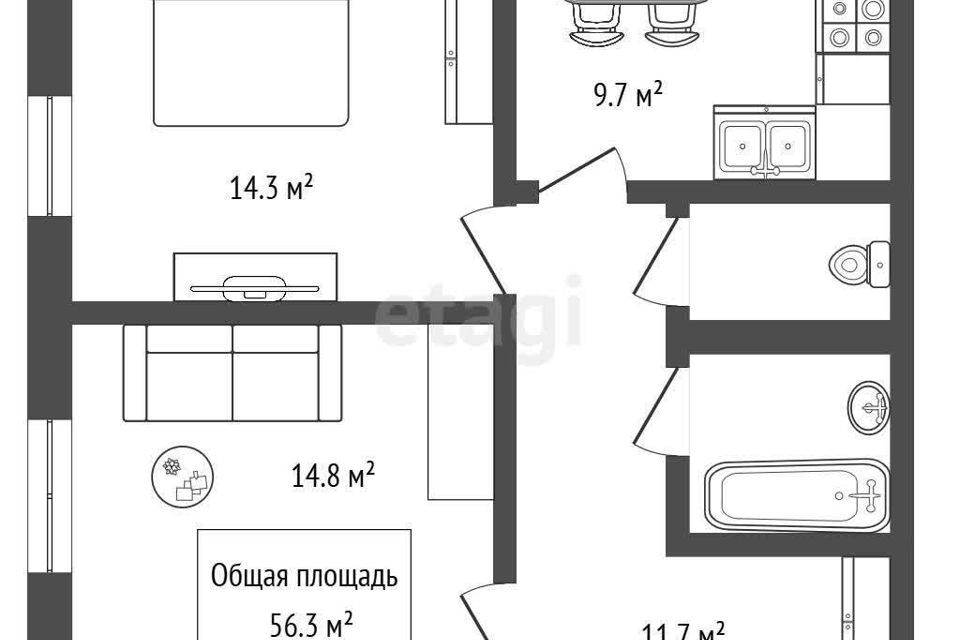 квартира г Новосибирск р-н Дзержинский пр-кт Дзержинского 71 Новосибирск городской округ фото 10