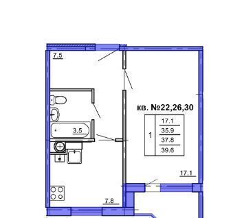 квартира г Кострома р-н Заволжский ул Московская 73 фото 16