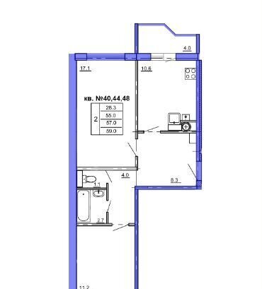 квартира г Кострома р-н Заволжский ул Московская 73 фото 16