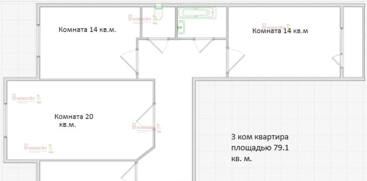 квартира г Екатеринбург р-н Чкаловский Ботаническая ул Рощинская 60 фото 6