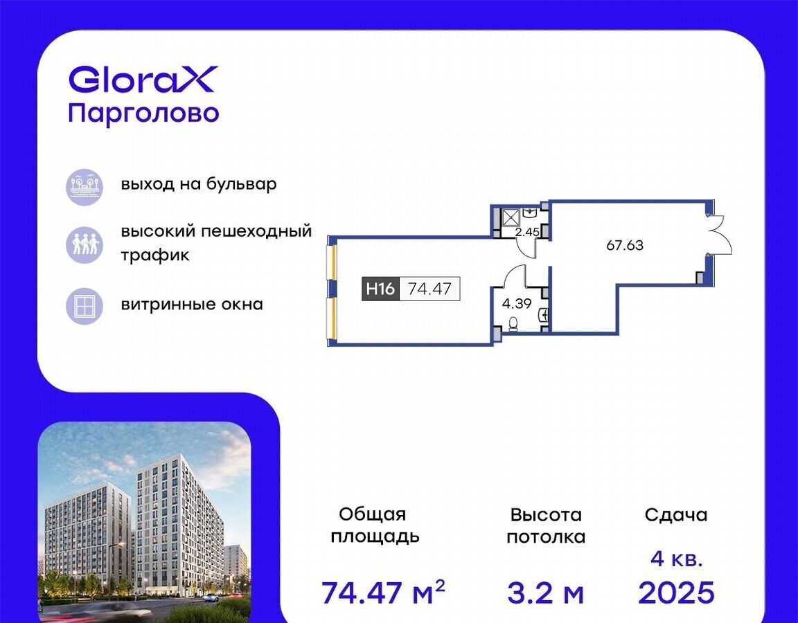 свободного назначения г Санкт-Петербург п Парголово метро Парнас ул Михайловская 16к/3 дорога фото 1