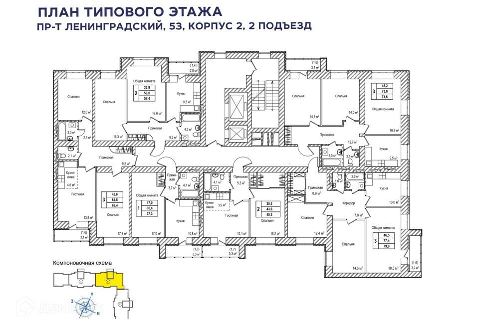 квартира г Кемерово р-н Ленинский Кемеровская область — Кузбасс, Жилой комплекс Верхний бульвар, Кемеровский городской округ фото 3