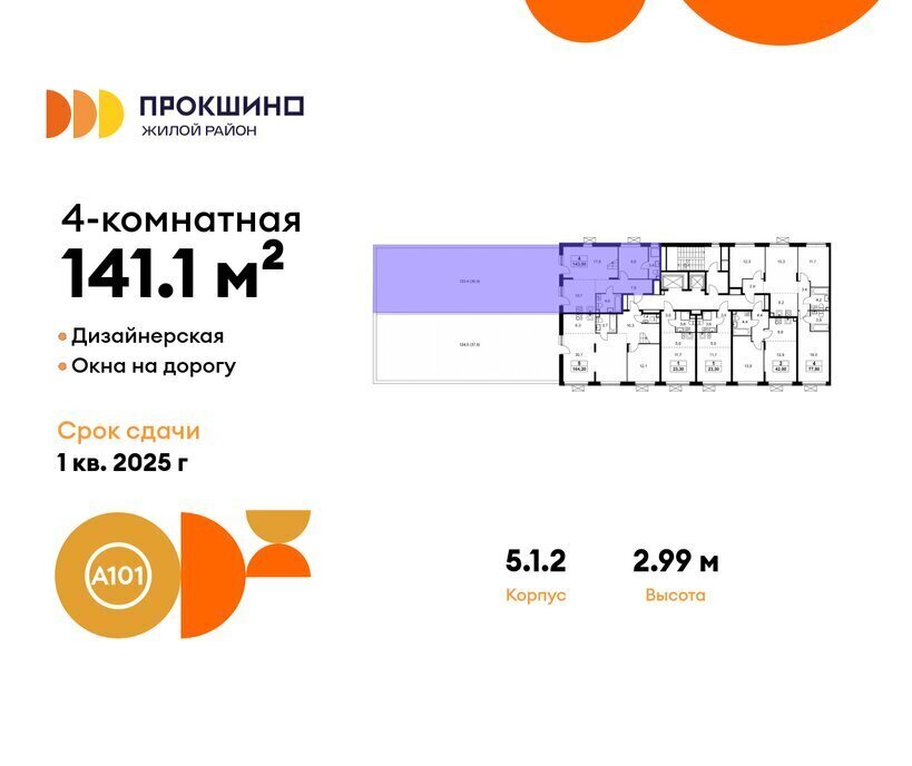 квартира г Москва п Сосенское ЖК Прокшино 1/4 метро Прокшино метро Коммунарка ТиНАО 5. фото 2