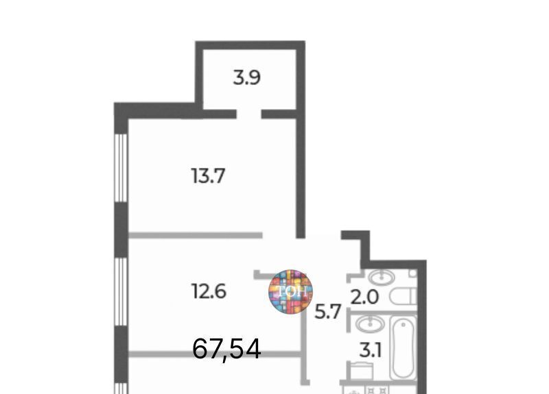 квартира г Санкт-Петербург метро Крестовский Остров пр-кт Петровский 9к/2 округ Петровский фото 2