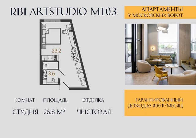 метро Московские Ворота р-н Московская Застава Апарт-отель «ARTSTUDIO M103» фото