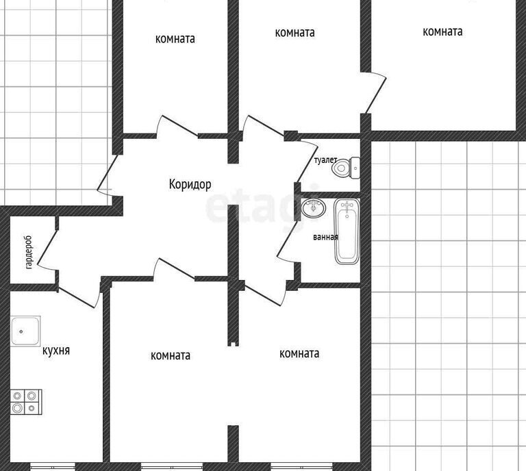 квартира г Курск р-н Центральный ул Институтская 44 фото 23