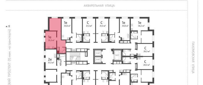 квартира г Санкт-Петербург метро Академическая ул Пахомовская 12к/1 ЖК «Ручьи» округ Полюстрово фото 2