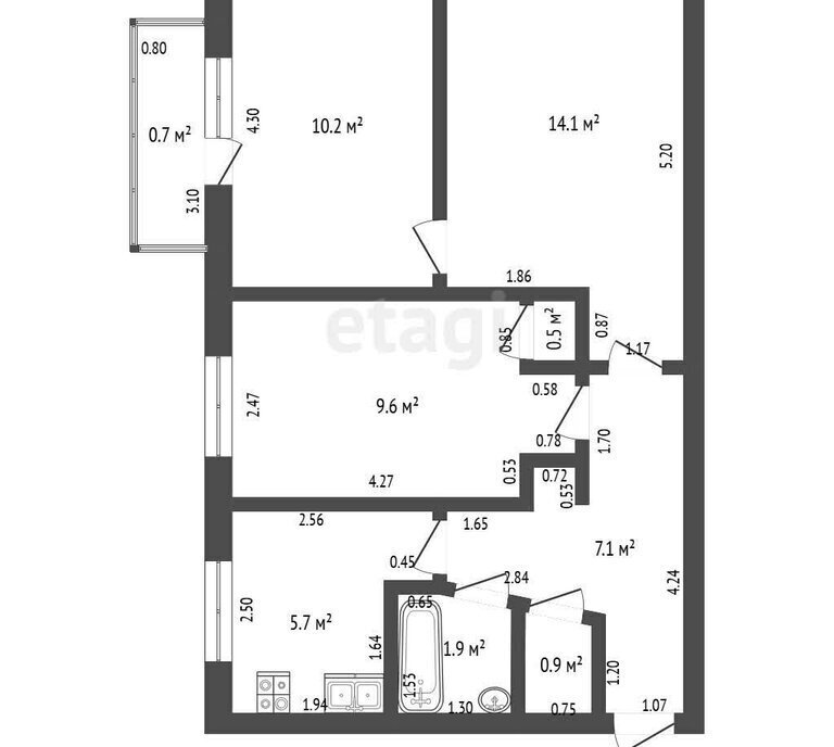 квартира г Стерлитамак ул Курчатова 38 фото 11