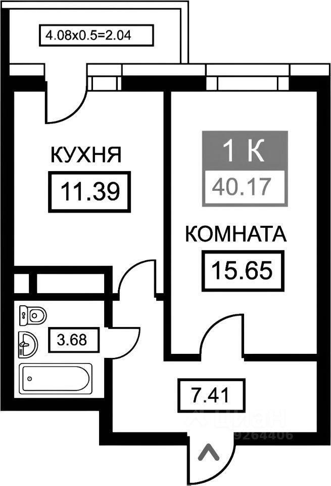 квартира г Краснодар пгт Пашковский р-н Карасунский ул Бородинская 156/2 ЖК «Время» фото 2