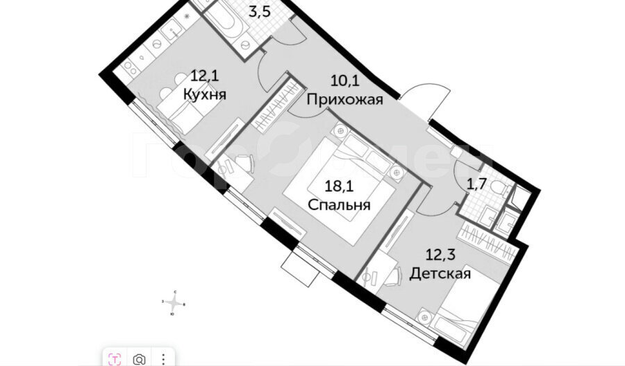 квартира городской округ Ленинский п Развилка пр-д Римский 13 ЖК «Римский» Домодедовская фото 1