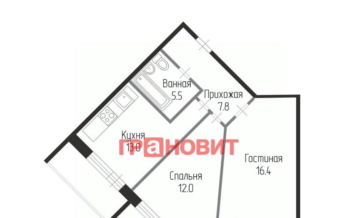 квартира г Новосибирск р-н Калининский Заельцовская ул Дунаевского 3 Микрорайон №4 фото 2