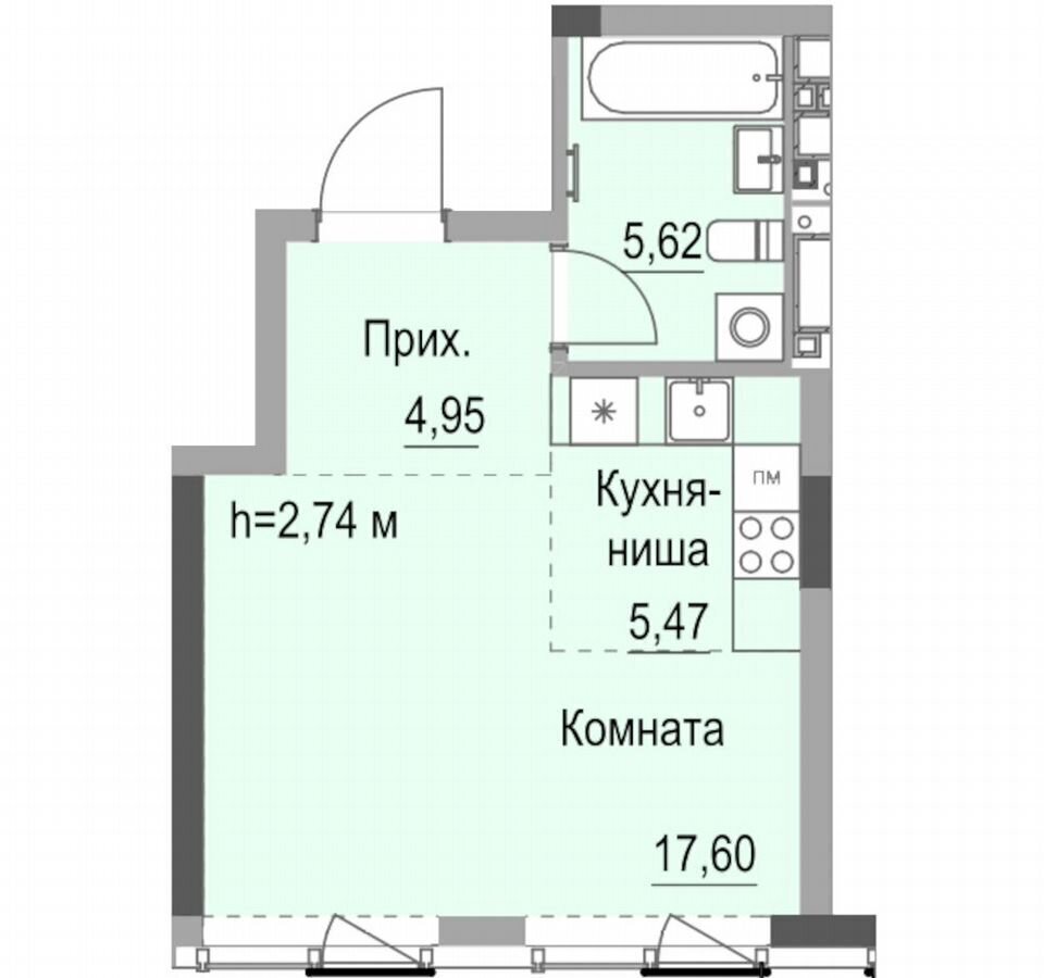 квартира г Ижевск р-н Октябрьский Центральный ул Лихвинцева 17 фото 1