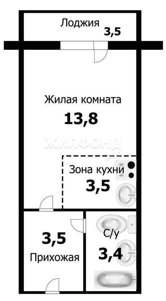 квартира г Новосибирск р-н Заельцовский мкр Стрижи 4 Заельцовская фото 16