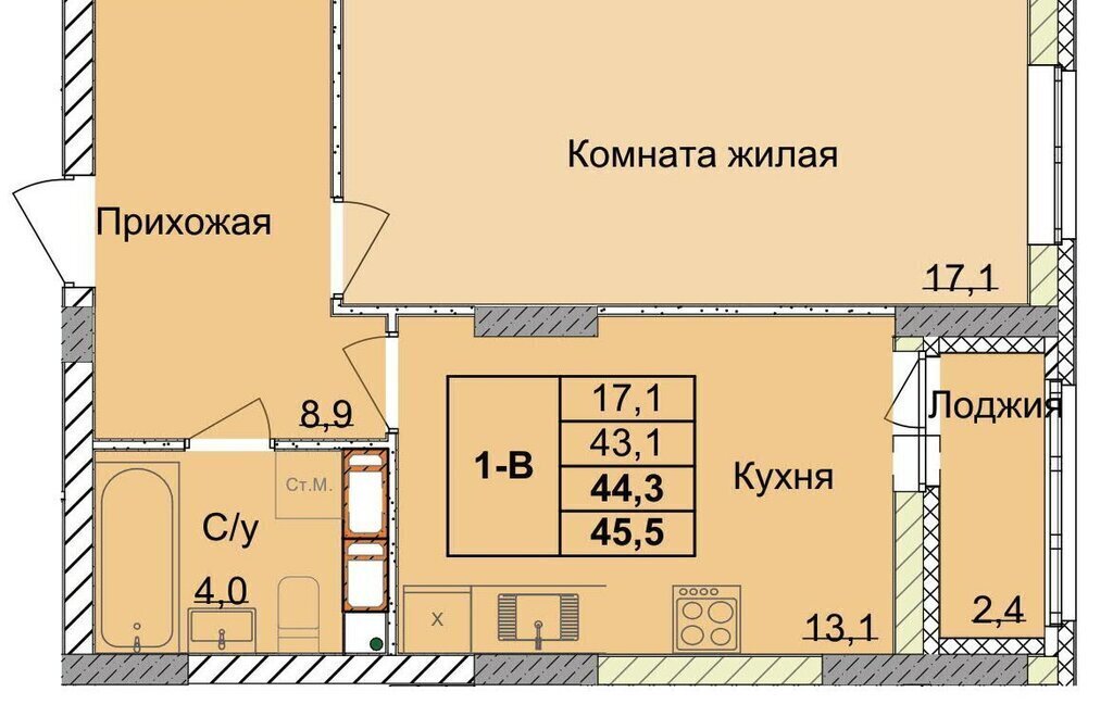 квартира г Нижний Новгород р-н Советский Горьковская ул 1-я Оранжерейная 14а ЖК Тетра фото 1