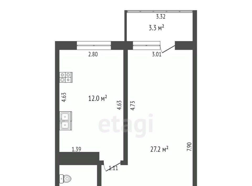 квартира г Калуга р-н Октябрьский ш Грабцевское 85 фото 2