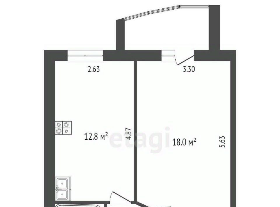 квартира г Калуга р-н Ленинский б-р Сиреневый 2 фото 2