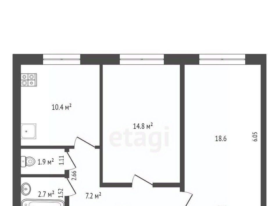 квартира р-н Думиничский п Думиничи ул Маяковского 5 фото 2