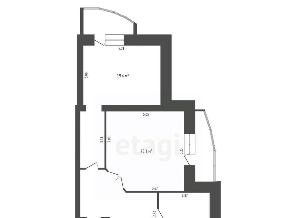 квартира г Калуга р-н Ленинский ул Циолковского 67/1 фото 2