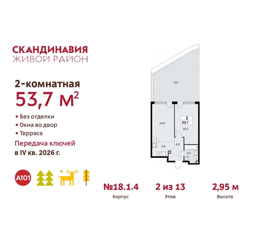 жилой район «Скандинавия» Сосенское, жилой комплекс Скандинавия, 18. 1.4, Бутово фото