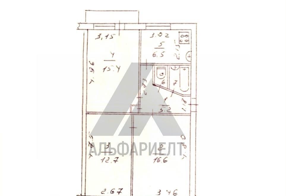 квартира г Омск п Биофабрика р-н Центральный 22 фото 25