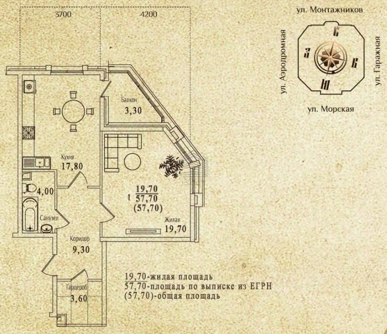 квартира г Краснодар р-н Западный ЖК «Пётр I» Ulitsa Garazhnaya, 79 корпус 1, Krasnodar, Krasnodarskiy kray, Russia, 350051 фото 25