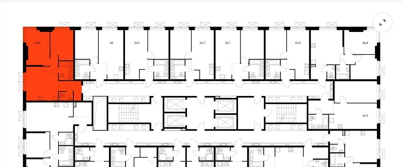 квартира г Москва Очаково ЖК Новое Очаково к 1. 1 фото 3