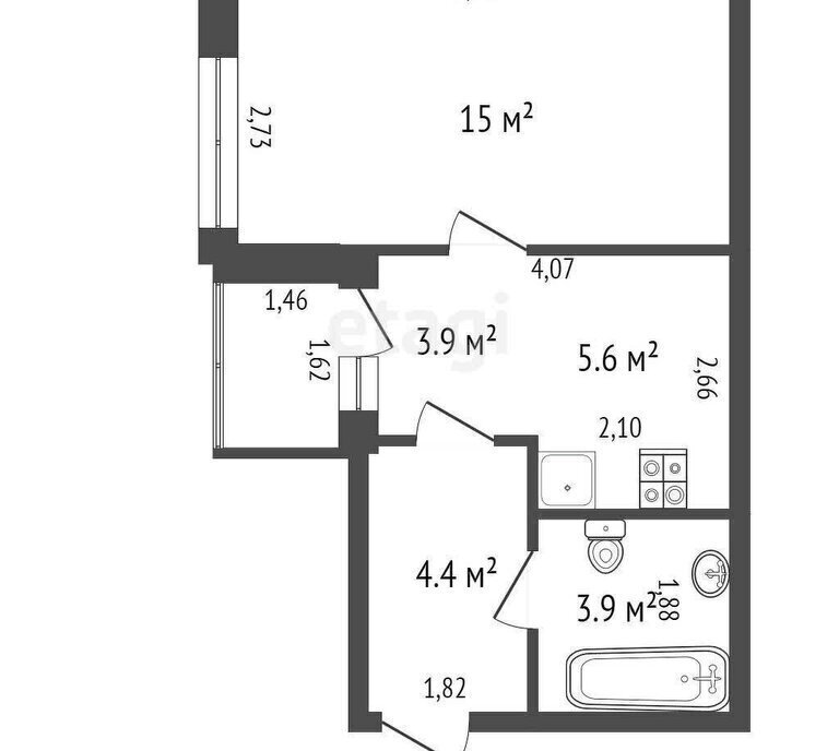 квартира г Обнинск ул Гагарина 31 фото 17