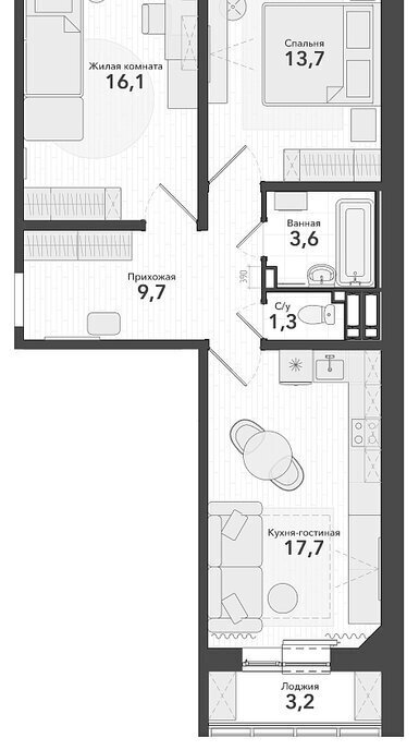 квартира р-н Новосибирский п Садовый р-н мкр Околица Заельцовская, 3 фото 1