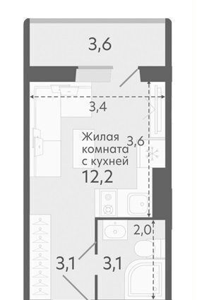 квартира г Новосибирск р-н Ленинский ул Спортивная 46 жилой район «Чистая Слобода» фото 3