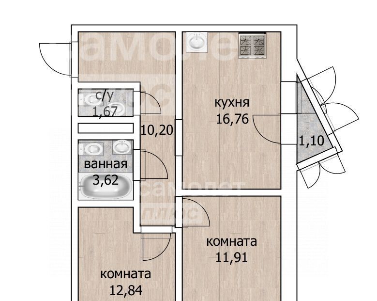 квартира г Уфа р-н Кировский ул Бакалинская ЖК «Облака» фото 7