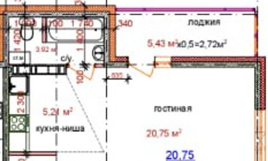 квартира г Кемерово р-н Ленинский ул Ворошилова 36б фото 5